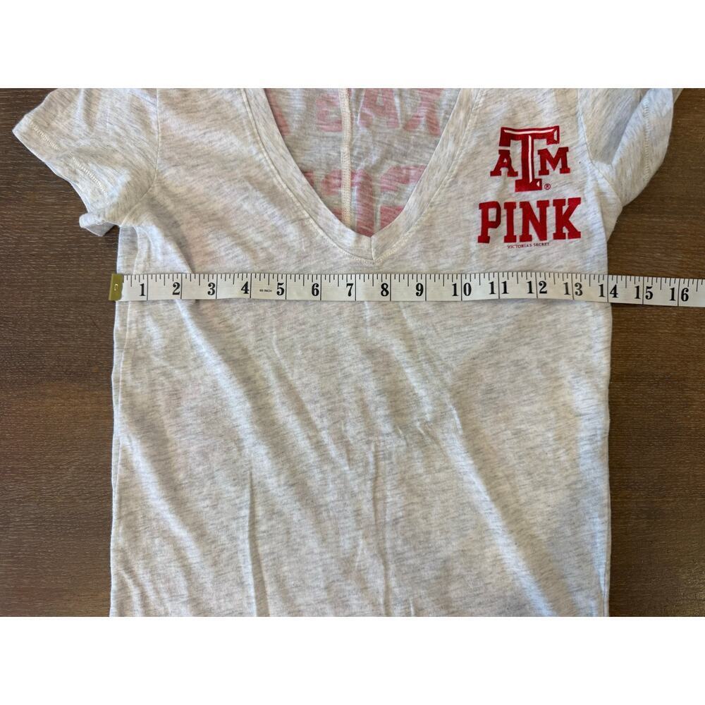 TEXAS A&M AGGIES Pink Victoria's Secret Collegiate Tee T-Shirt size S - Picture 6 of 6